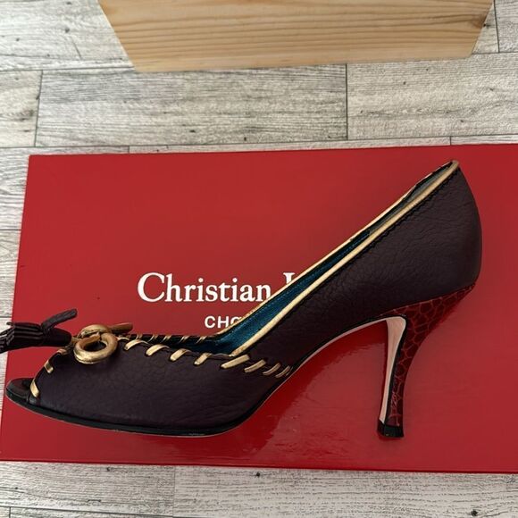 Christian Lacroix Peep Toe Heels Size 36 (US 6) - Picture 7 of 17